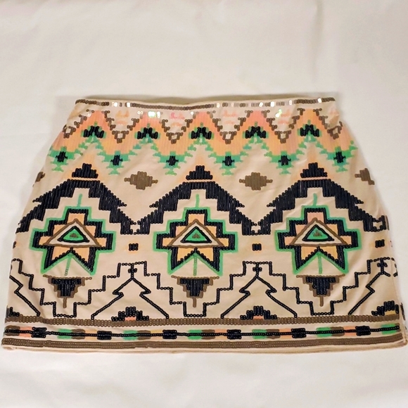 Express Dresses & Skirts - Small Petite Express Sequined Mini Skirt